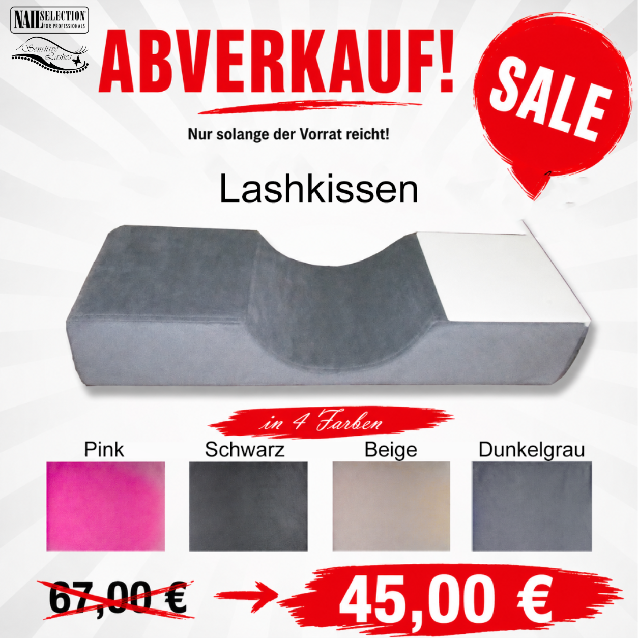 Lash Kissen mit Ablage